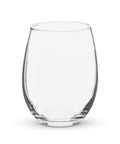 Golden Wildflowers 15 oz clear stemless wine glass – right side, view 4