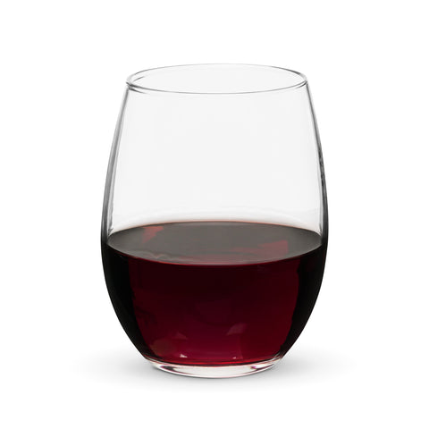 Golden Wildflowers 15 oz clear stemless wine glass – right side, view 8
