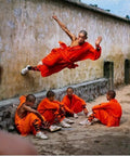 Steve McCurry (1950) - Wall Running - Training Shaolin Monks China 2004