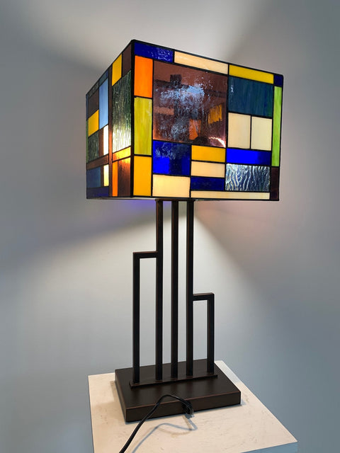 Stile Tiffany - Table lamp - Stained glass