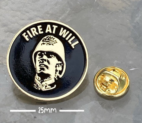 Sir Michael Caine Zulu Pin Badge Fire at Will gift for Veterans