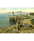 Strait of Gibraltar – Lighthouse and Coastal Fortifications – Postcard Mid - 20th Century