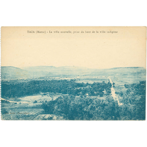Taza, Morocco Postcard – La Ville Nouvelle, View from Indigenous City