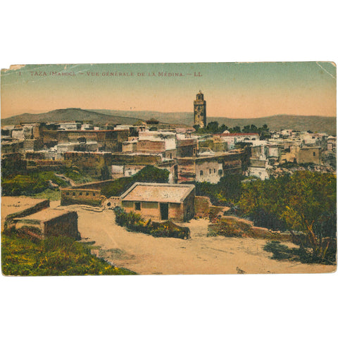 Taza, Morocco Vue Générale de la Médina Postcard