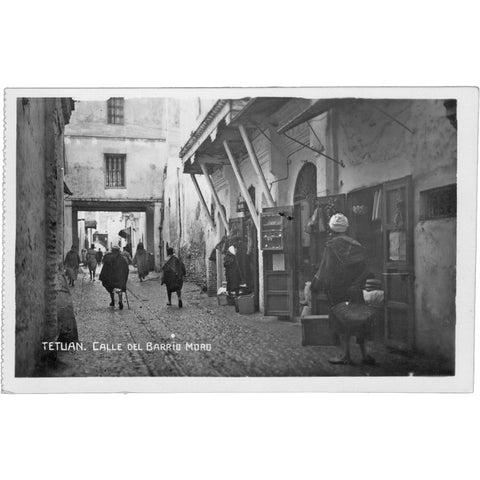 Tetuan, Morocco Postcard – Calle del Barrio Moro, Early 20th Century