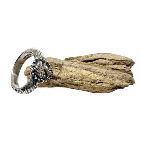 Cameo Muse Ring – Handcrafted Sterling Silver-One Of A Kind