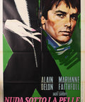 The Girl on a Motorcycle Alain Delon Original Italian Due Fogli Poster 1969