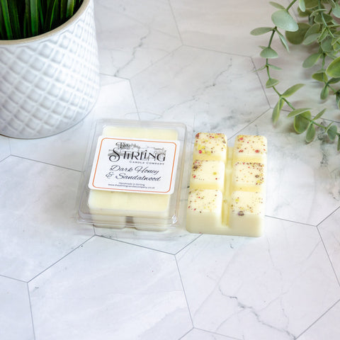 Dark Honey & Sandalwood - Wax Melt Clamshell
