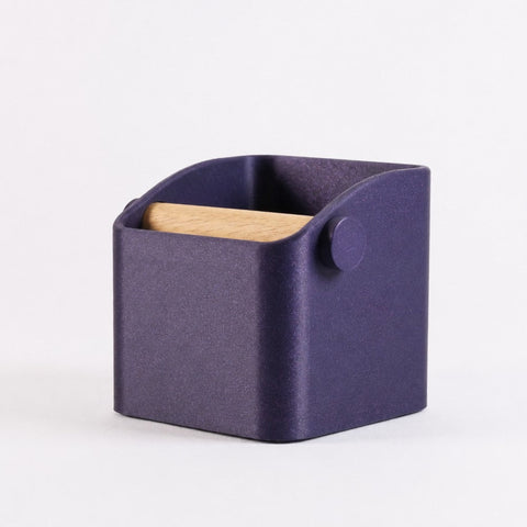 The Square Espresso Knock Box with Oak Knock Bar