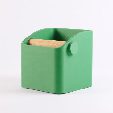 The Square Espresso Knock Box with Oak Knock Bar