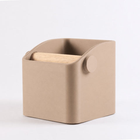 The Square Espresso Knock Box with Oak Knock Bar
