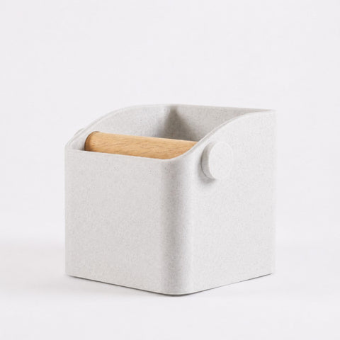 The Square Espresso Knock Box with Oak Knock Bar