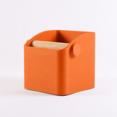 The Square Espresso Knock Box with Oak Knock Bar