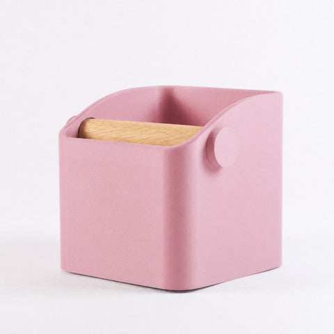 The Square Espresso Knock Box with Oak Knock Bar