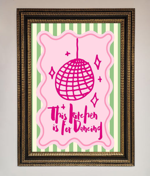 This Kitchen Is For Dancing Framed Wall Art