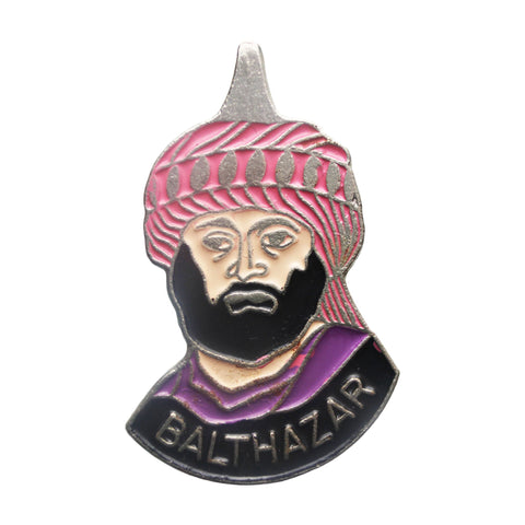 Three Kings Balthazar Pin Badge Christian Vintage Religion