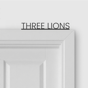 THREE LIONS door topper and door tag