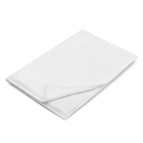 Folded 60 × 80 in Fire Wolf throw blanket showing its plain white reverse side.