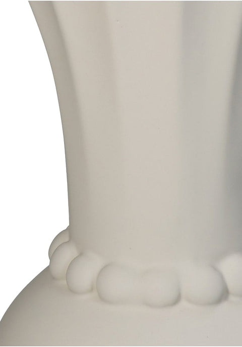 Timeless Ivory Vase with Bobbin Accent