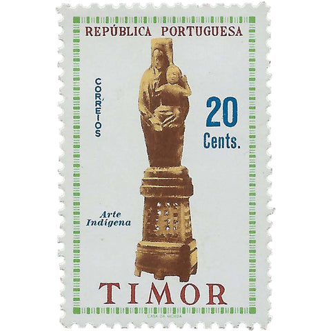 Timor Stamp 1961 20 centavo Timorese Art Madonna and Child