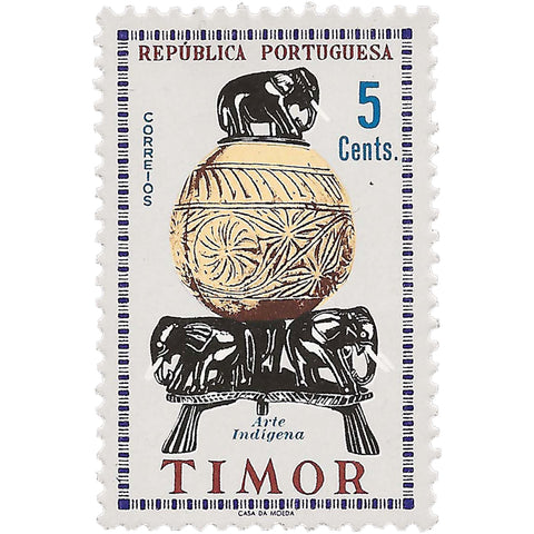 Timor Stamp 1961 5 centavo Timorese Art