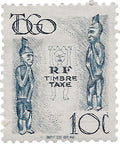 Togo Stamp 1947 10 French African CFA centime Statues – idols