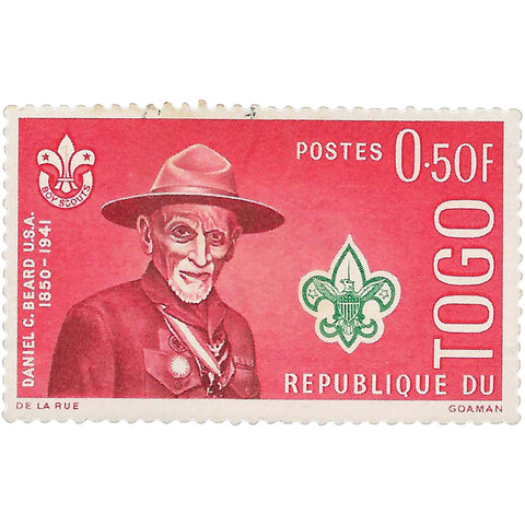 Togo Stamp 1961 50 French African CFA centime Daniel C. Beard (1850 - 1941)