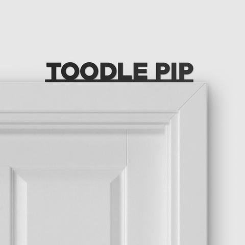 TOODLE PIP door topper and door tag