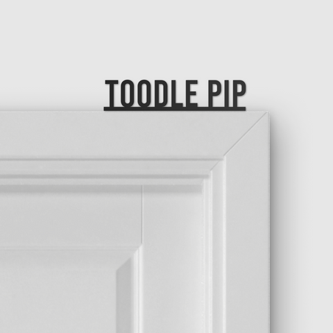 TOODLE PIP door topper and door tag