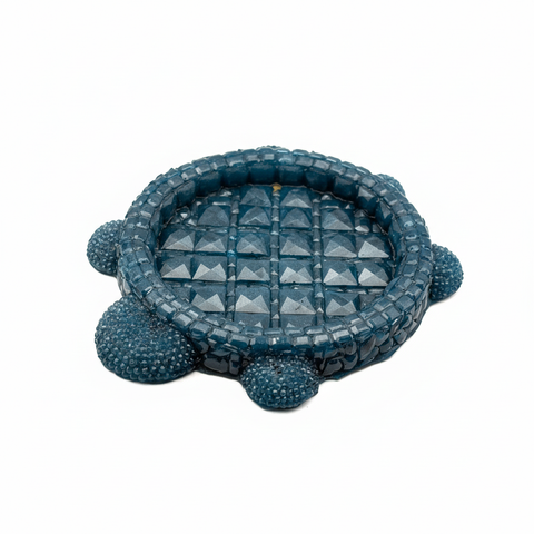 Deep Blue Turtle Trinket Tray — Handmade Resin Jewellery Dish
