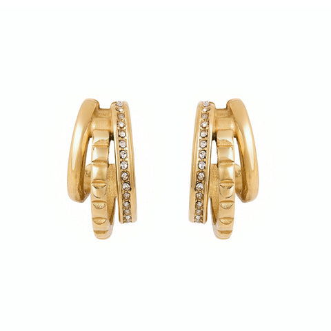 Triple Textured Hoops