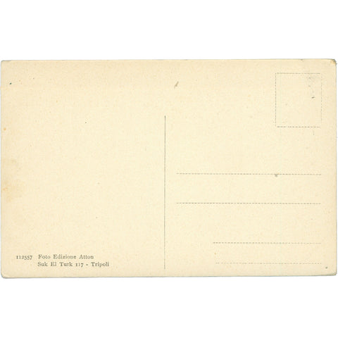 Tripoli, Libya Postcard – Pozzo Arabo (Arab Well), Early 20th Century