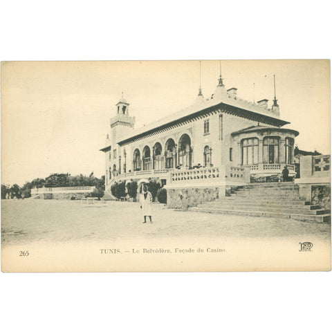 Tunis, Tunisia - Le Belvédère Casino Façade Postcard