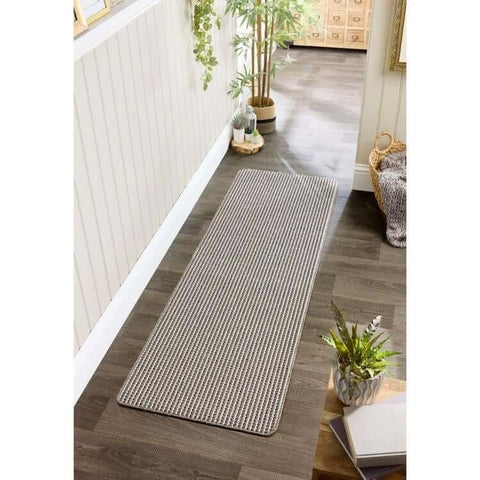Tapis et chemin de table lavables Twist Stripe Beige