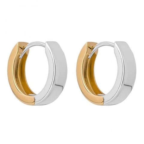 Zweifarbige Huggie-Creolen E6246
