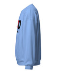 Carolina Blue GOD Find Him unisex crewneck sweatshirt, left side view