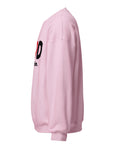 Light Pink GOD Find Him unisex crewneck sweatshirt, left side view