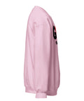 Light Pink GOD Find Him unisex crewneck sweatshirt, right side view