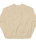Sand GOD Find Him unisex crewneck sweatshirt, plain back view