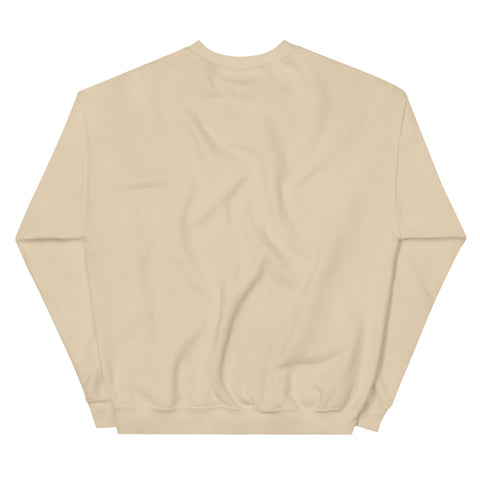 Sand GOD Find Him unisex crewneck sweatshirt, plain back view