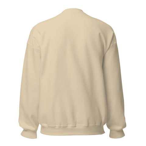 Sand GOD Find Him unisex crewneck sweatshirt, plain back view