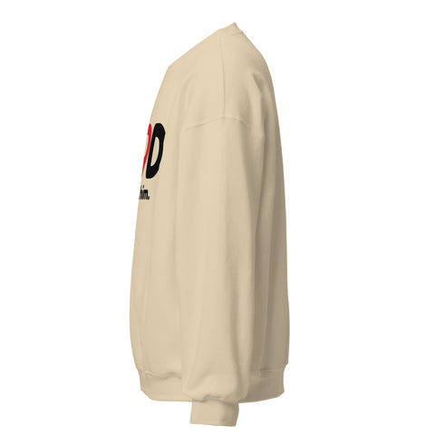 Sand GOD Find Him unisex crewneck sweatshirt, left side view