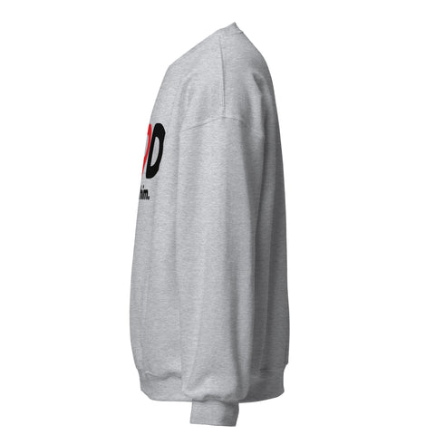 Sport Grey GOD Find Him unisex crewneck sweatshirt, left side view