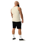Punks Live Forever garment-dyed tank in Ivory, plain back – view 15