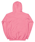 Azalea unisex fleece hoodie, flat back view with no print.