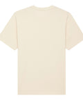 Natural Raw Peace Sign Monk organic heavyweight Freestyler T-shirt, back view showing the unprinted back.