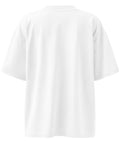 Ink-Splatter Panda white organic oversized high-neck tee – plain back, photo 6