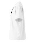 Ink-Splatter Panda white organic oversized high-neck tee – left-side view, photo 3