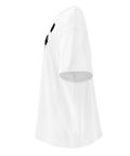 Ink-Splatter Panda white organic oversized high-neck tee – left-side view, photo 7