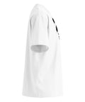 Ink-Splatter Panda white organic oversized high-neck tee – right-side view, photo 4